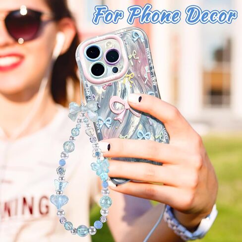 سحر الهاتف -1PC لامعة Cherry Charm Strap Universal Phone Lanyard Lrist Strap سلسلة الهاتف المزينة بسلسلة الهاتف المصنوعة يدويًا لحقيبة Women Case (Cherry Red Cherry A ، 1pc) in Kuwait