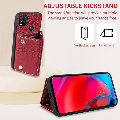 علبة الهاتف لـ Moto G Stylus 5G 2021 غطاء محفظة مع حزام كتف كروس وحامل بطاقة الائتمان الجلدية جيب Slim Stand Cell Accessories Motorola Gstylus G5 XT2131DL Girls in Kuwait