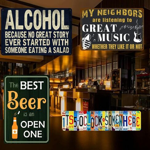 Game Room Decor Vintage Game Room Metal Tin Signs Street Signs Man Cave Home Wall Decor Gaming Wall Decor Boys Room Decor 10-12 Year Old Gamer Accessories 4x16 Inch in Saudi Arabia