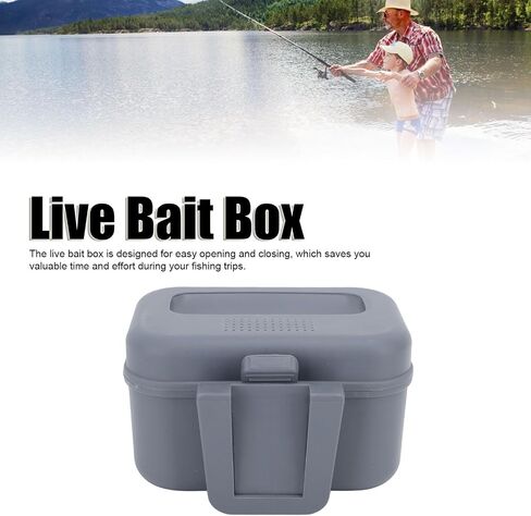 Asixxsix Live Bait Cooler Box, Fishing Bait Station Worm Bait Holder, Waterproof, Dustproof, Heat Resistant, and Wearproof Fishing Lure Box for Shrimps, Fishing Lure Worm Maggot in Kuwait