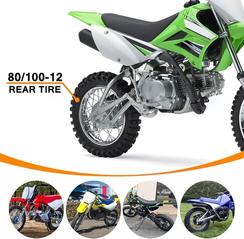 Front 60/100-14 2.50-14 Inner Tube for 110cc 125cc CRF70 CRF110 XR70 KLX110 TTR90 PW80 RM60 RM65 TaoTao DB14 SSR Apollo Coolster Dirt Pit Bike Motorcycle Off Road Motocross Heavy Duty 1 Pack in Saudi Arabia