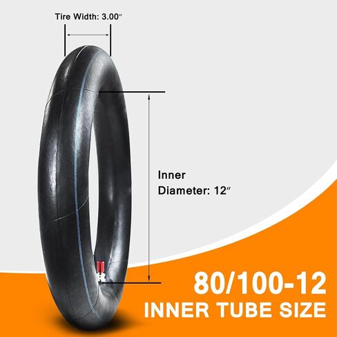 Front 60/100-14 2.50-14 Inner Tube for 110cc 125cc CRF70 CRF110 XR70 KLX110 TTR90 PW80 RM60 RM65 TaoTao DB14 SSR Apollo Coolster Dirt Pit Bike Motorcycle Off Road Motocross Heavy Duty 1 Pack in Saudi Arabia