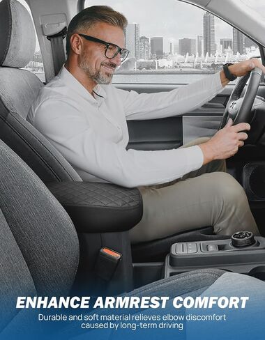 JOYTUTUS Center Console Cover Compatible with Maverick 2024 2023 2022 Leather Armrest Cover Center Console Cushion Maverick Accessories, Dark Blue in Saudi Arabia