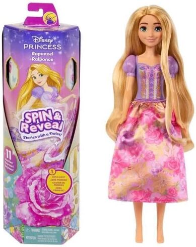 Mattel Disney Frozen Elsa Fashion Doll Set, Spin & Reveal with 11 Surprises Including 5 Accessories, 5 Stickers & Play Scene, Inspired by Disney Movie in Saudi Arabia