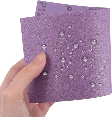 uxcell 10 Pcs Purple Sanding Sheets 60 Grit 9" x 3.7" Aluminum Oxide Sandpapers Wet Dry Polish for Wood Metal Paint Finishing in Saudi Arabia