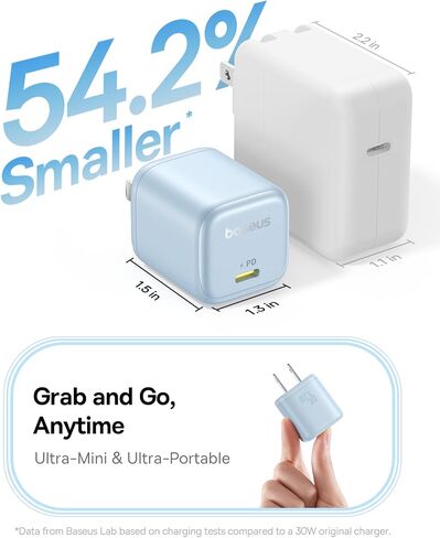 BASEUS 45W Charger ، PICOGO C1 USB C Charger Block Charging Fast Charging ، Type Type C Wall Charger for iPhone16/15/14/13/20 in Kuwait