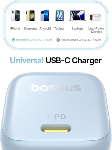 BASEUS 45W Charger ، PICOGO C1 USB C Charger Block Charging Fast Charging ، Type Type C Wall Charger for iPhone16/15/14/13/20 in Kuwait