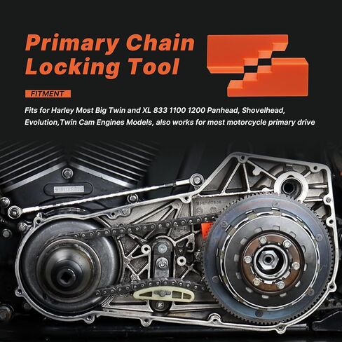 Primary Drive Locking Tools 2pcs Motorcycle Transmissions Chains Locking Tool Universal, Perfect for All Big Twin and XL in Kuwait