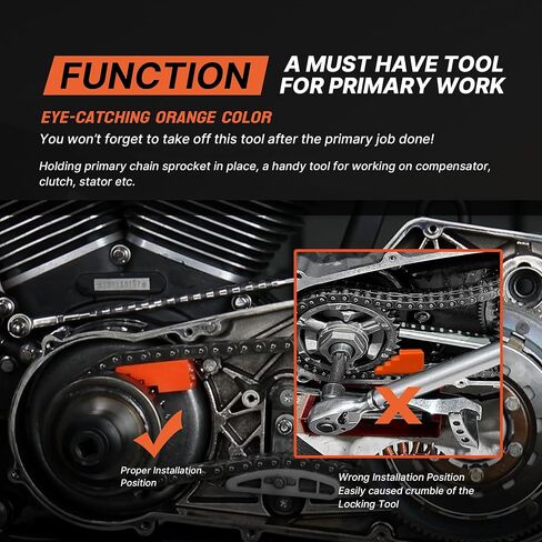 Primary Drive Locking Tools 2pcs Motorcycle Transmissions Chains Locking Tool Universal, Perfect for All Big Twin and XL in Kuwait