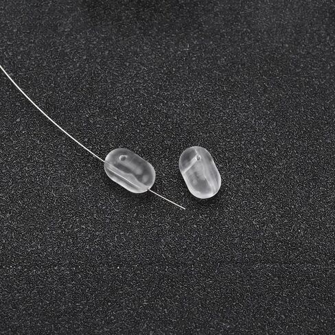 200Pcs Fishing Beads 3x5mm/4.7x6mm/5x8mm Double Cross Hole Beads Fishing Bait Stopper Beads Fishing Lures Fishing Terminal Tackle Hook Beads, Tranparent in Kuwait