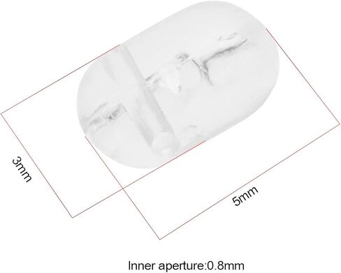 200Pcs Fishing Beads 3x5mm/4.7x6mm/5x8mm Double Cross Hole Beads Fishing Bait Stopper Beads Fishing Lures Fishing Terminal Tackle Hook Beads, Tranparent in Kuwait