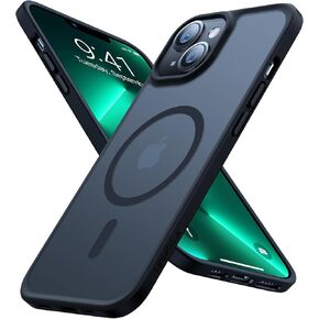 TORRAS Magnetic Shockproof for iPhone 16 Case, [18N Mighty Magnetic] [12FT Military Grade Drop Tested] [Fit for MagSafe] Protective Hard Back Plastic Slim Phone Case for iPhone 16 6.1", Black Titanium