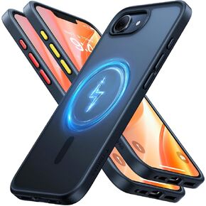 TORRAS Magnetic Shockproof for iPhone 16 Case, [18N Mighty Magnetic] [12FT Military Grade Drop Tested] [Fit for MagSafe] Protective Hard Back Plastic Slim Phone Case for iPhone 16 6.1", Black Titanium in Kuwait