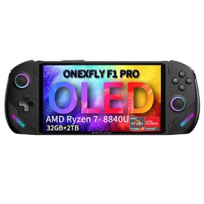 Onexfly F1 PRO (AMD Ryzen AI 9 HX 370-64GB+4TB) 7 Inches OLED Handheld PC Video Game Console OneXPlayer OneXFly F1 PRO Portable Win 11 Home OS Laptop 1920X1080 Mini Pocket Tablet PC Black