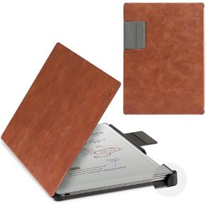 CoBak Premium Magnetic Case for 11.8" Remarkable Paper Pro 2024 Released, Smart Auto Sleep/Wake Book Folio Cover with Corner Protection and Pen Holder Strap,Vintage Brown