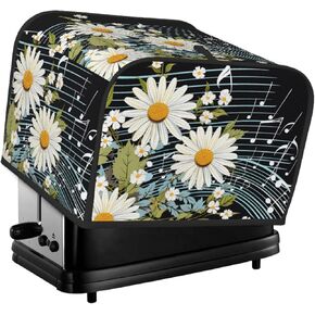 Toaster Cover 4 Slice Fresh Strawberries Flower Pattern Toaster Cover Waterproof Kitchen Small Appliance Covers Microwave Oven Dust-Proof Bread Cover, Women Gift