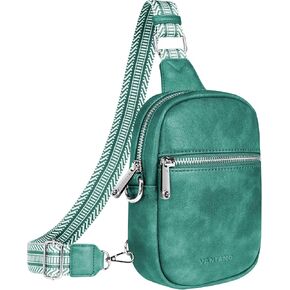 حقائب Vantamo Crossbody للنساء: حقيبة حبال من الجلد النباتي لمنع RFID مع مشبك مضاد للنشل - نمط آمن للاستخدام اليومي in Kuwait