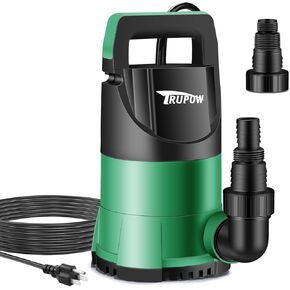 1.5HP 110v Submersible Sewage Drain Flood Stainless Steel Clean/Dirty Water Sump Transfer Pond Garden Pump