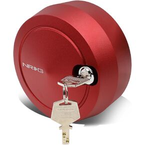NRG Innovations NRG-SRK-201RD Steering Wheel Version 2 Quick Release Short Hub Adapter with Mounting Bolts, Quick Lock W/Free Spin Red