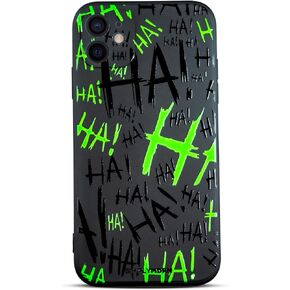 SIMPLYMDRN Slim for iPhone 16 Pro Case - Joker Haha Design - Cool Case for Men - Superhero Villain Designer Cover - Slim and Flexible (Jok3ster Green)