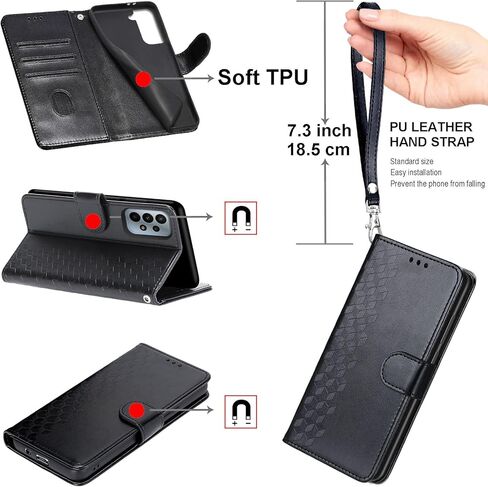 Designed for iPhone 16 Case Wallet,Women Flip Folio Cover with Embossed PU Leather Stand Credit Card Holders Slots Wrist Strap Phone Case for iPhone 16 6.1 Inch (Rose Gold) in Kuwait