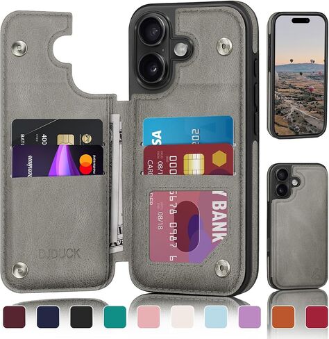 Designed for iPhone 16 Plus Case Wallet with Card Holder, [Magnetic Clasp Folio Cover] [RFID Blocking Leather Protection] Shockproof Women Men Cases 6.7 Inch for Apple 16 Plus Light Brown in Saudi Arabia