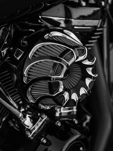 Motorcyle Air Cleaner Filter Kits Turbine Intake CNC Fit for Harley M8 Softail 2018-2023 M8 Touring 2017-2023 M8 Trike 2017-2023 Chrome in Kuwait