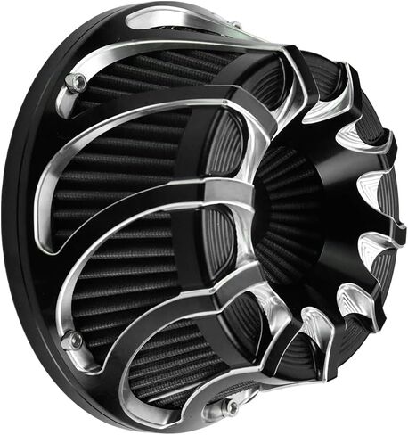 Motorcyle Air Cleaner Filter Kits Turbine Intake CNC Fit for Harley M8 Softail 2018-2023 M8 Touring 2017-2023 M8 Trike 2017-2023 Chrome in Kuwait