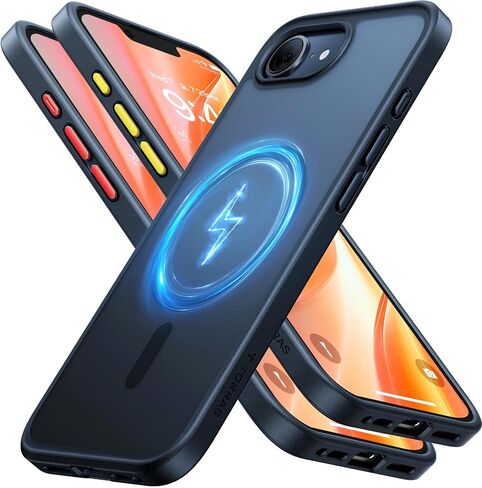 TORRAS Magnetic Shockproof for iPhone 16 Case, [18N Mighty Magnetic] [12FT Military Grade Drop Tested] [Fit for MagSafe] Protective Hard Back Plastic Slim Phone Case for iPhone 16 6.1", Black Titanium in Kuwait