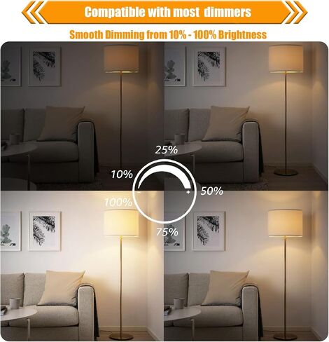 Dimmable LED Edison Bulbs 40 Watts Equivalent, 4 Watt LED Filament Bulb, 2200K Amber Light ST19 Light Bulb, 450LM E26 Vintage LED Bulbs for Light Fixtures 12 Pack in Kuwait