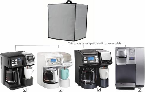 AF-WAN Coffee Maker Cover - Dustproof & Waterproof for Hamilton Beach FlexBrew Trio 2-Way (49902/49915/49917/49976) & Keurig K155 - Black, Nylon in Saudi Arabia