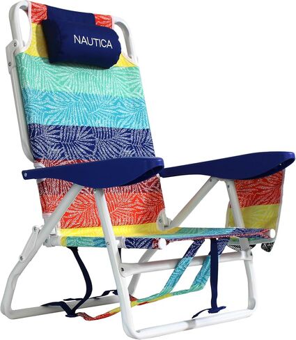 Nautica 5 Position Aluminum Backpack Beach Chair with Pillow in Kuwait