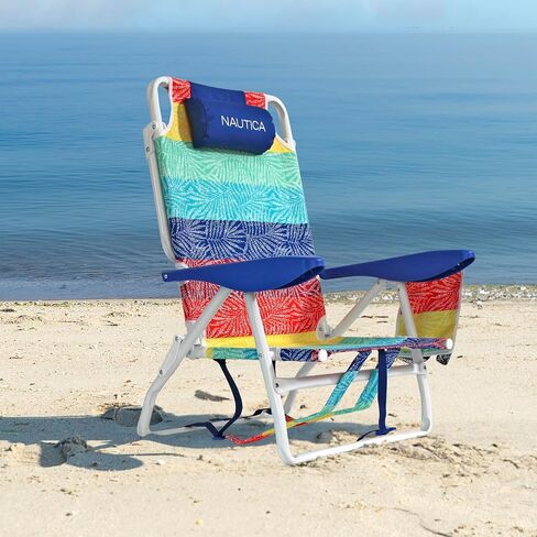 Nautica 5 Position Aluminum Backpack Beach Chair with Pillow in Kuwait