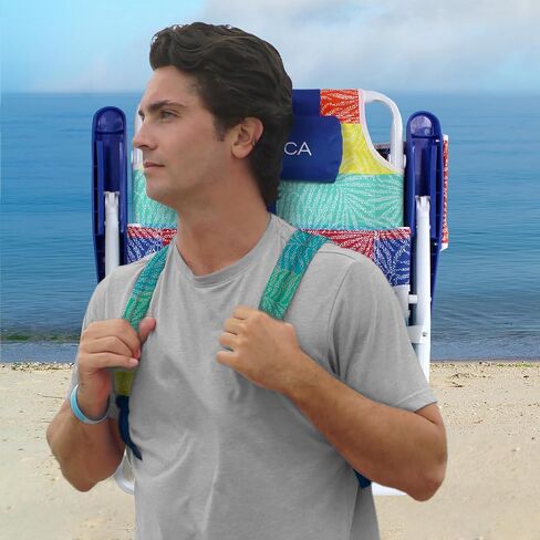 Nautica 5 Position Aluminum Backpack Beach Chair with Pillow in Kuwait
