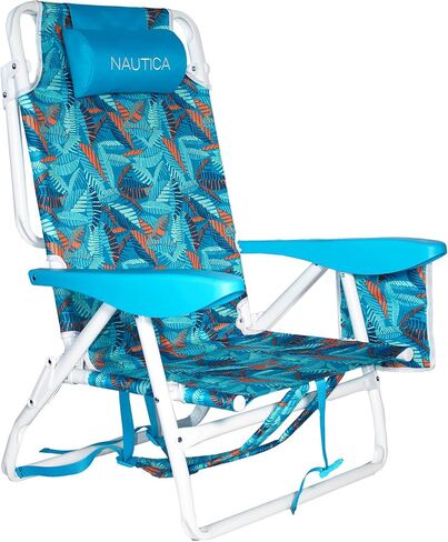 Nautica 5 Position Aluminum Backpack Beach Chair with Pillow in Kuwait