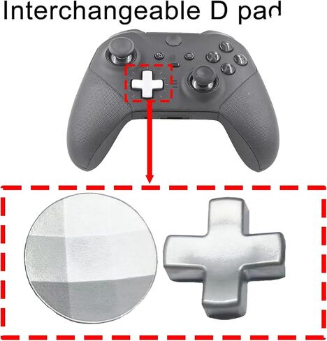 2 حزمة Metal D-Pads لـ Xbox One Elite Series 2 ، وسادة D القياسية وملحقات استبدال PAD DACKED لوحدة التحكم في سلك Xbox One Elite Series 2 (قوس قزح) in Kuwait