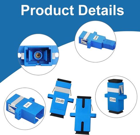 25pcs 5db SCOPC Flange Fiber Oneuators الوضع الفردي ، موصل التوهين من الإناث إلى الإناث. in Kuwait