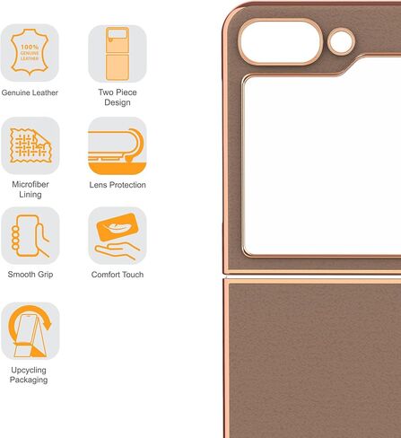 ARMOR Leather Case for Samsung Galaxy Z Flip 6 (Dusty Rosé) in Kuwait
