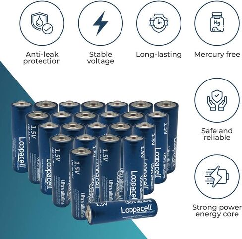 AAA Alkaline Batteries (Pack of 24) 1.5V - Includes Battery Organizer Kit in Kuwait