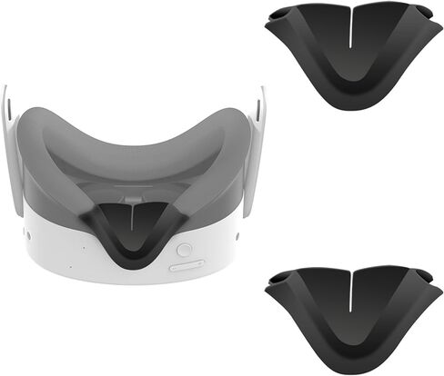 NUHFUFA 2 PCS VR Headset Soft Light Blocking Nose Pad Fits for Quest 3S, Anti-Leakage Light Protective Nose Guard Silicone Blackout Cover Cushion VR Accessories in Kuwait
