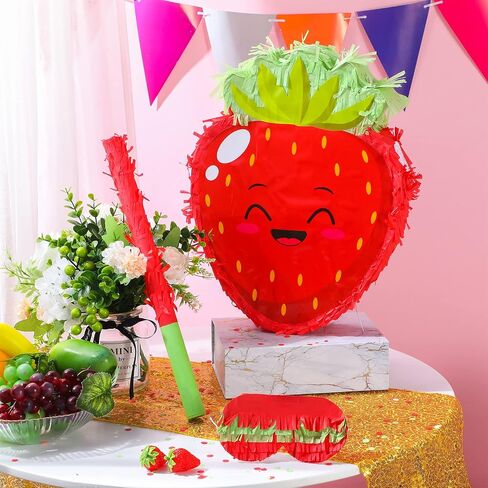 Fruit Pinata Summer Theme Pinata Includes Stick Blindfold Confetti Fruit Birthday Pinata Summer Fruit Pinata Fruit Theme Party Supplies for Birthday Party Carnival Summer Beach Decor (Pineapple) in Saudi Arabia