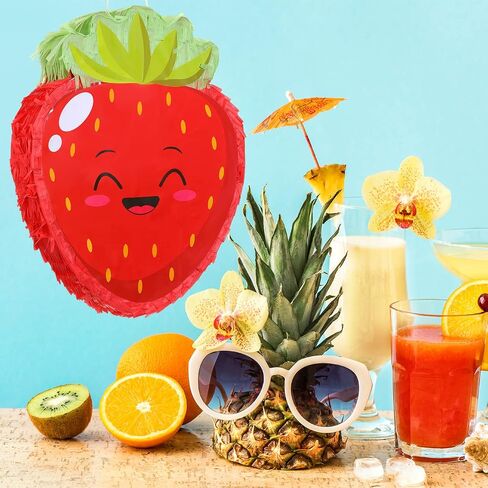 Fruit Pinata Summer Theme Pinata Includes Stick Blindfold Confetti Fruit Birthday Pinata Summer Fruit Pinata Fruit Theme Party Supplies for Birthday Party Carnival Summer Beach Decor (Pineapple) in Saudi Arabia