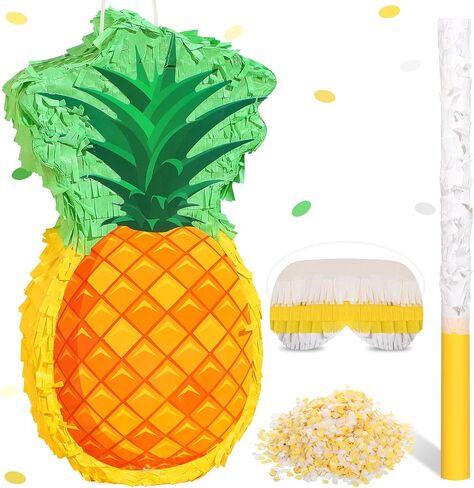 Fruit Pinata Summer Theme Pinata Includes Stick Blindfold Confetti Fruit Birthday Pinata Summer Fruit Pinata Fruit Theme Party Supplies for Birthday Party Carnival Summer Beach Decor (Pineapple) in Saudi Arabia