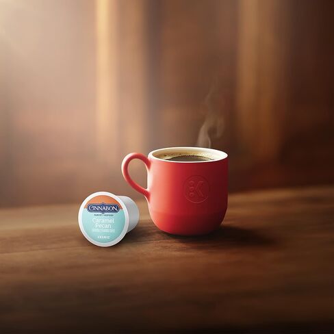 Cinnabon Caramel Pecan Coffee ، Keurig Single Servy Kup Pods ، 96 Count in Saudi Arabia