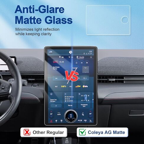 Anti-Glare Matte Screen Protector for 2021-2023 2024 Mustang Mach-E (Select/Premium/California Route1/Rally/GT), 9H Tempered Glass 2024 Mustang Mach-E Accessories HD/Anti-Fingerprint Dash 10.2" in Kuwait