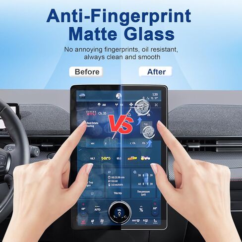 Anti-Glare Matte Screen Protector for 2021-2023 2024 Mustang Mach-E (Select/Premium/California Route1/Rally/GT), 9H Tempered Glass 2024 Mustang Mach-E Accessories HD/Anti-Fingerprint Dash 10.2" in Kuwait
