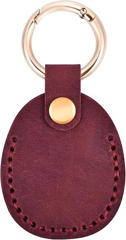 4 Pack Genuine Leather Apple Airtag Holder, Air Tag Case GPS Tracker, Airtag Keychain Accessories, GPS Case with Key Ring for Key Chain,Wallet,Luggage,Cat,Dog,Pets in Kuwait