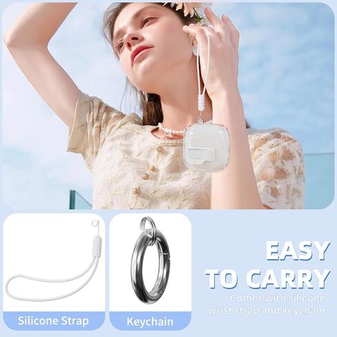 قفل السلامة لـ AirPods 4 ، واضحة لـ Apple Airpods 4 Case 2024 USB-C ، لغطاء AirPods 4 مع مجموعة نظافة للنساء الجريلي ، والغطاء المنبثق عن السيارات الكاملة مع الحبل وسلسلة المفاتيح ، والوردي ، الوردي in Kuwait