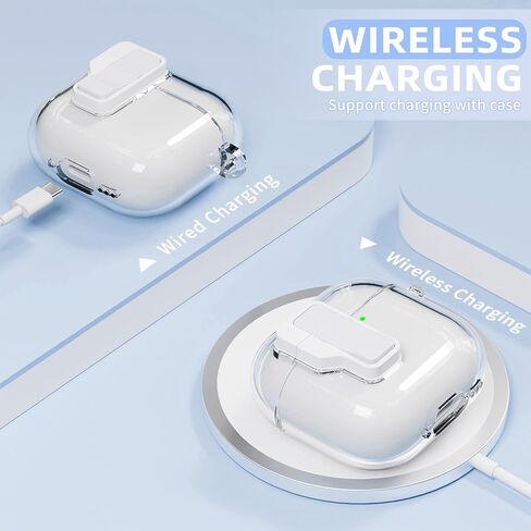 قفل السلامة لـ AirPods 4 ، واضحة لـ Apple Airpods 4 Case 2024 USB-C ، لغطاء AirPods 4 مع مجموعة نظافة للنساء الجريلي ، والغطاء المنبثق عن السيارات الكاملة مع الحبل وسلسلة المفاتيح ، والوردي ، الوردي in Kuwait