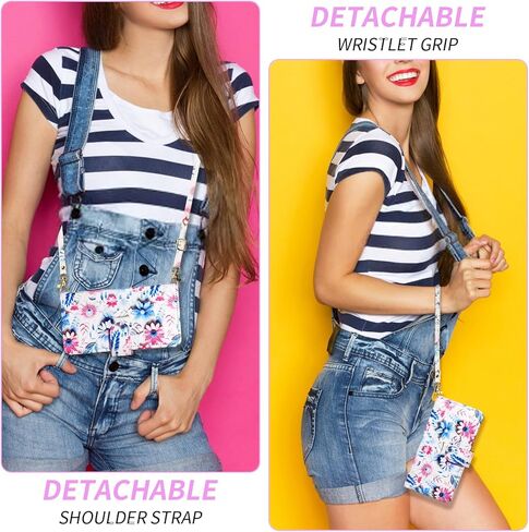 حقيبة محفظة لـ LG G8 Thinq مع حزام معصم كروس كتف حزام زهرة جلدية من جلود حامل بطاقة الائتمان حامل الهاتف LGG8 Thin Q G 8 LG8 G8THINQ LGG8THINQ in Kuwait